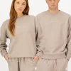 Verdant Merino Organic Cotton Crew - Taupe