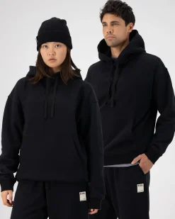 Verdant Merino Organic Cotton Hoody - Black