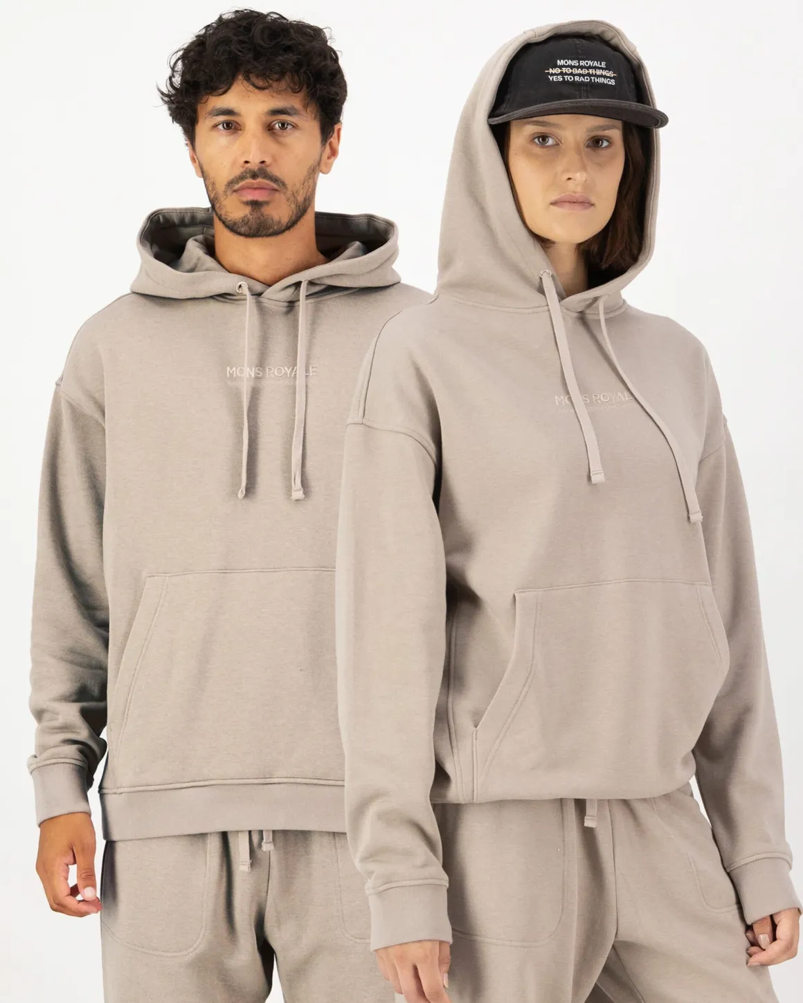 Verdant Merino Organic Cotton Hoody - Taupe