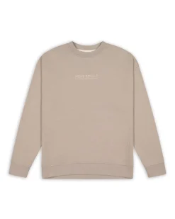 Verdant Merino Organic Cotton Crew - Taupe