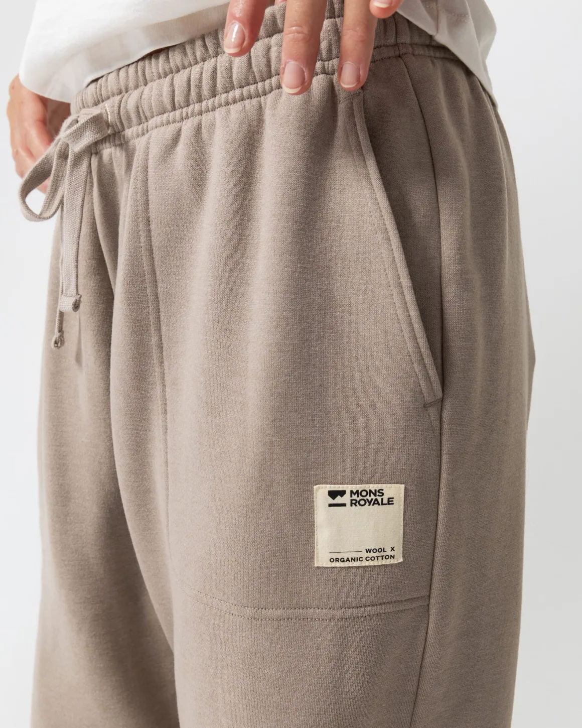 Verdant Merino Organic Cotton Sweatpants - Taupe