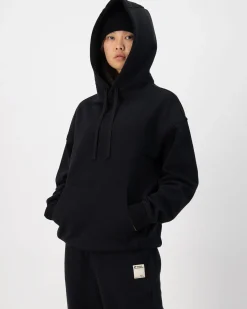 Verdant Merino Organic Cotton Hoody - Black