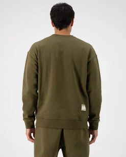 Verdant Merino Organic Cotton Crew - Dark Olive