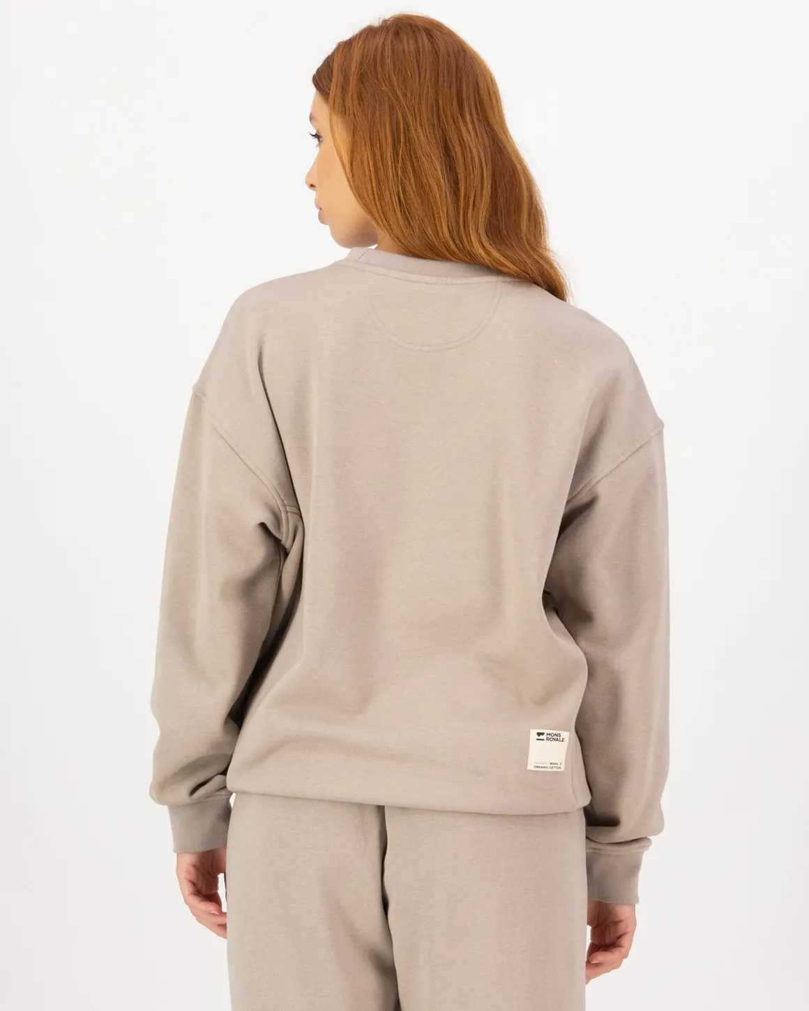 Verdant Merino Organic Cotton Crew - Taupe