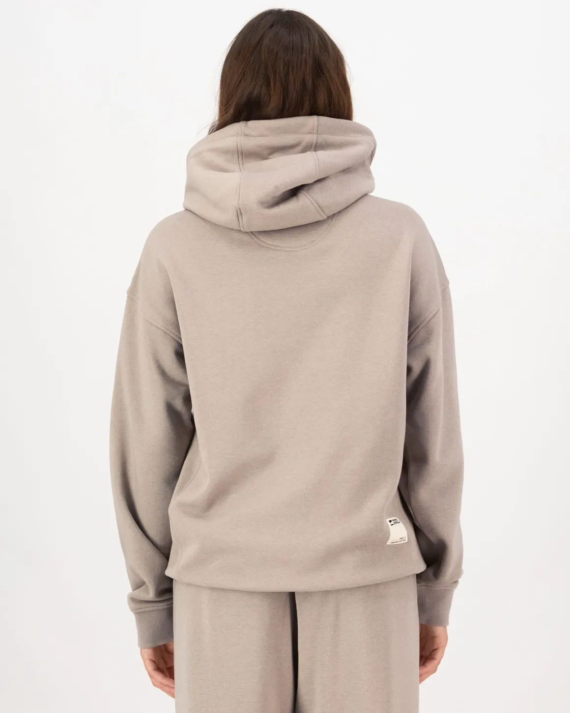 Verdant Merino Organic Cotton Hoody - Taupe