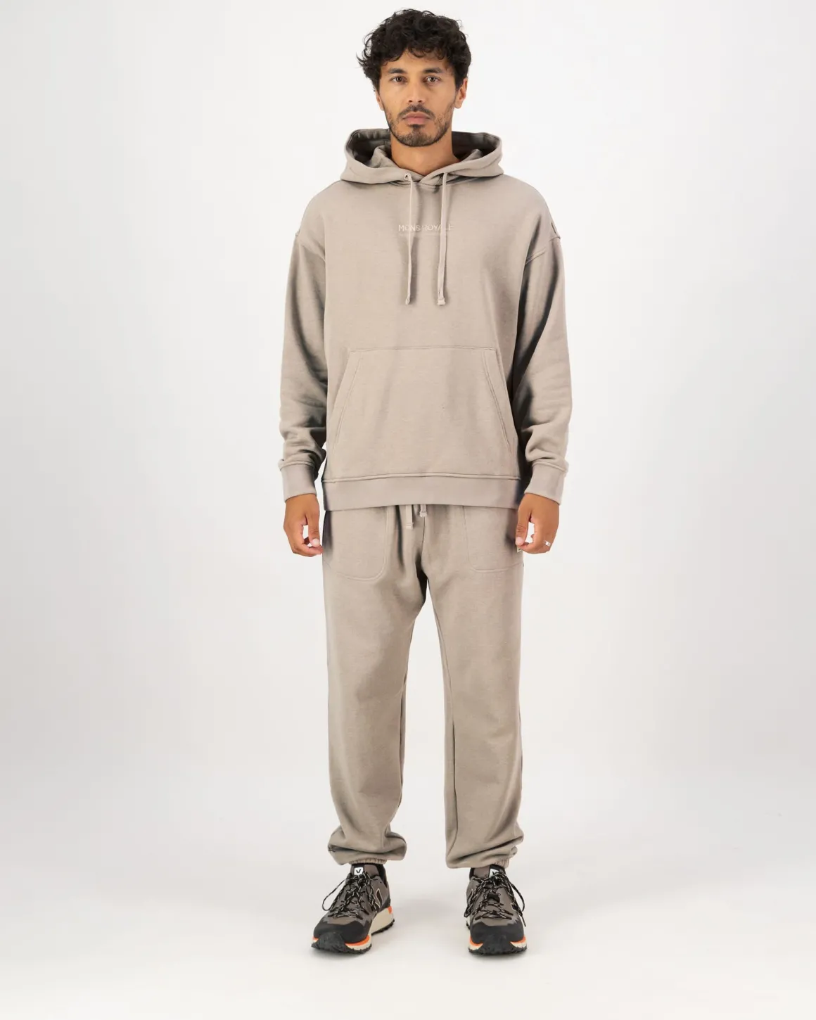 Verdant Merino Organic Cotton Hoody - Taupe