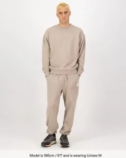 Verdant Merino Organic Cotton Crew - Taupe