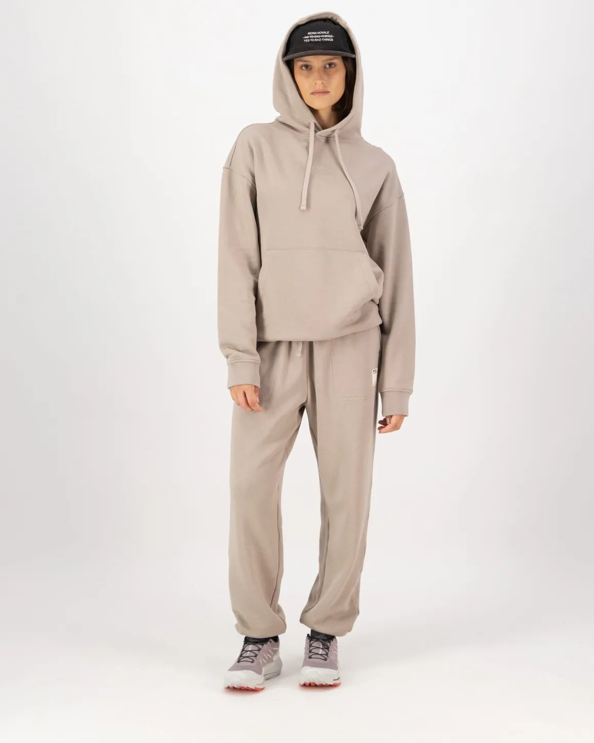 Verdant Merino Organic Cotton Hoody - Taupe