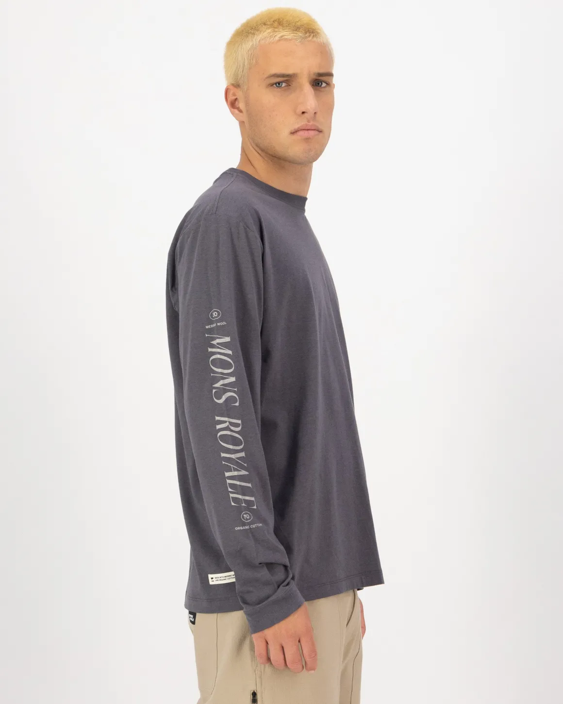 Yonder Merino Organic Cotton Long Sleeve - Vintage Black