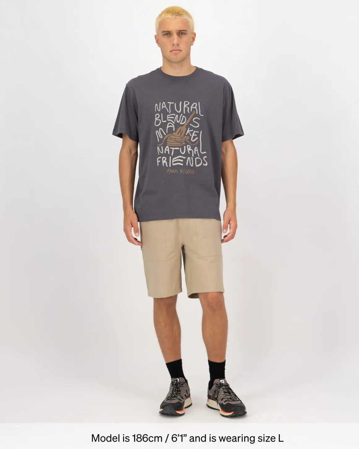 Yonder Merino Organic Cotton T-Shirt - Vintage Black