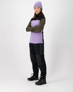 Yotei Merino High Neck Long Sleeve - Lupin / Dark Olive / Black