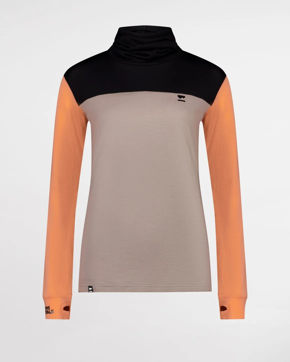 Yotei Merino High Neck Long Sleeve - Punch / Cinder / Black