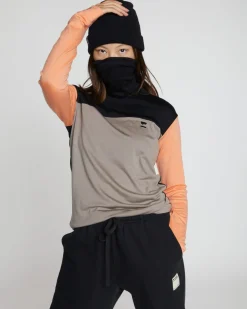 Yotei Merino High Neck Long Sleeve - Punch / Cinder / Black