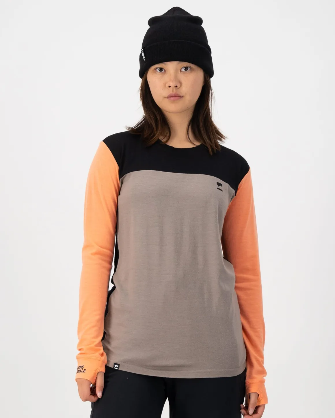 Yotei Merino Long Sleeve - Punch / Cinder / Black