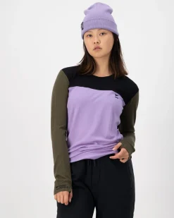 Yotei Merino Long Sleeve - Lupin / Dark Olive / Black