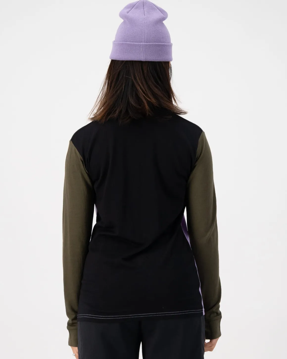 Yotei Merino Long Sleeve - Lupin / Dark Olive / Black