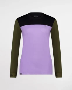 Yotei Merino Long Sleeve - Lupin / Dark Olive / Black