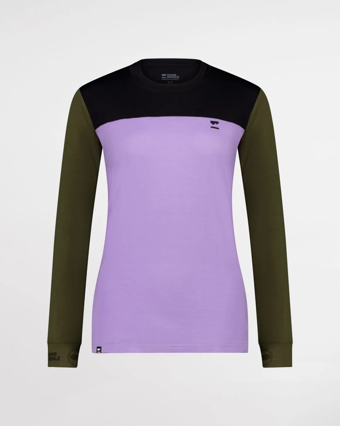 Yotei Merino Long Sleeve - Lupin / Dark Olive / Black