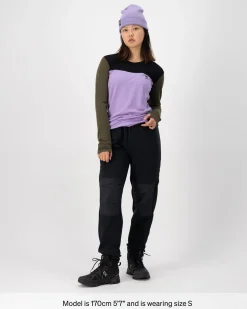 Yotei Merino Long Sleeve - Lupin / Dark Olive / Black