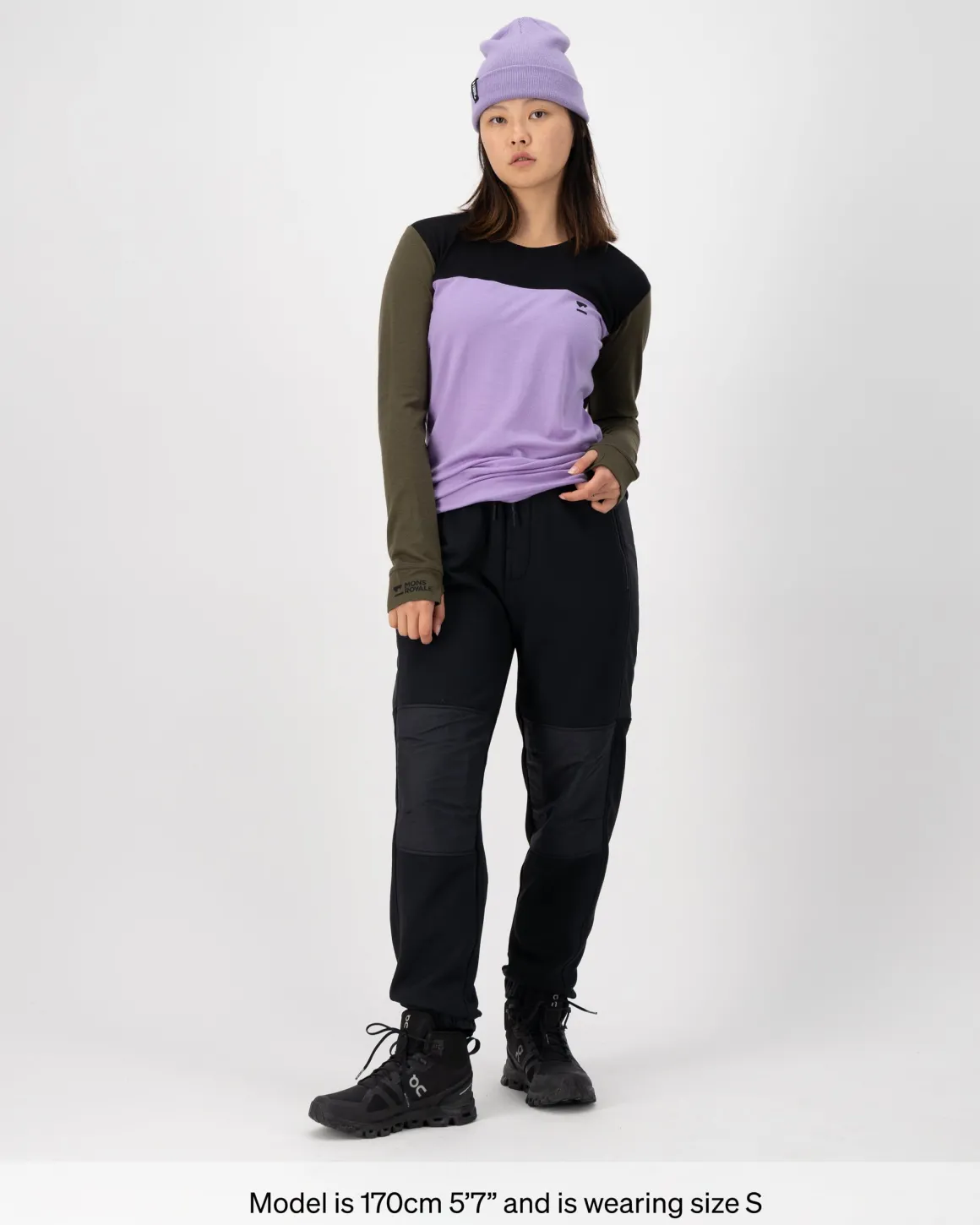 Yotei Merino Long Sleeve - Lupin / Dark Olive / Black