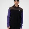 Yotei Merino Powder Hood Long Sleeve - Violet / Cedar / Black