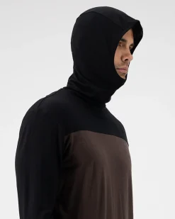 Yotei Merino Powder Hood Long Sleeve - Cedar / Black