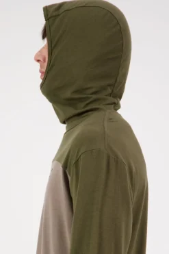 Yotei Merino Powder Hood LS - Dark Olive Walnut